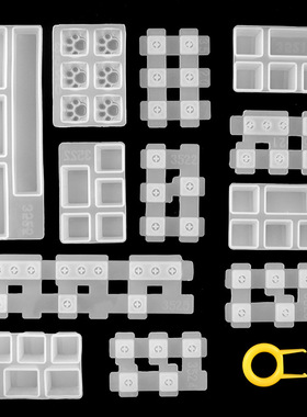 Cooldiy水晶滴胶键帽模具 OEM猫爪机械键盘帽硅胶模具 十字轴适用