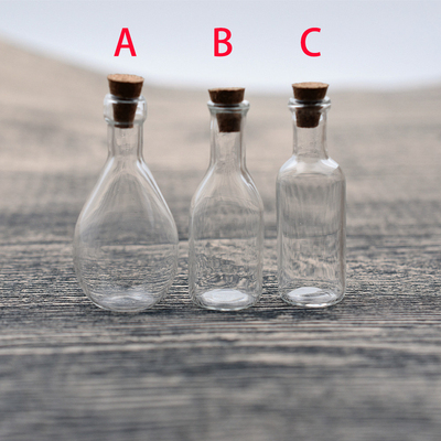 人气全新DIY材料可爱玻璃瓶50x25mm 许愿瓶木塞瓶子创意饰品礼物