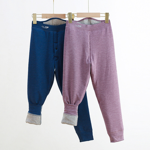 内穿热能裤 男童女童棉裤 一体绒打底 加厚冬季 陆陆福儿童蚕丝保暖裤