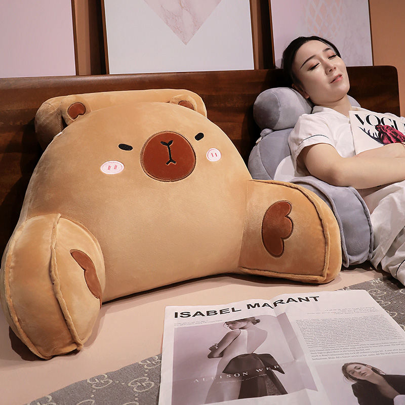 卡皮巴拉床头靠垫软包靠背榻榻米靠枕沙发抱枕护腰床上看书玩手机