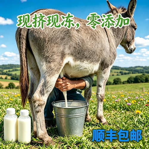 新鲜驴奶下单后现挤顺丰冷冻发货