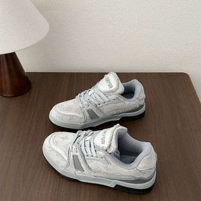 港风小众设计低帮板鞋子男款2025年冬季新款轻便休闲运动鞋