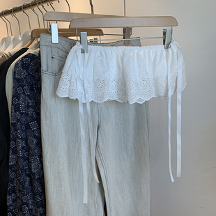 韩国东大门纯棉蕾丝小屁帘女新款 蛋糕裙帘花边卫衣叠穿下摆罩裙