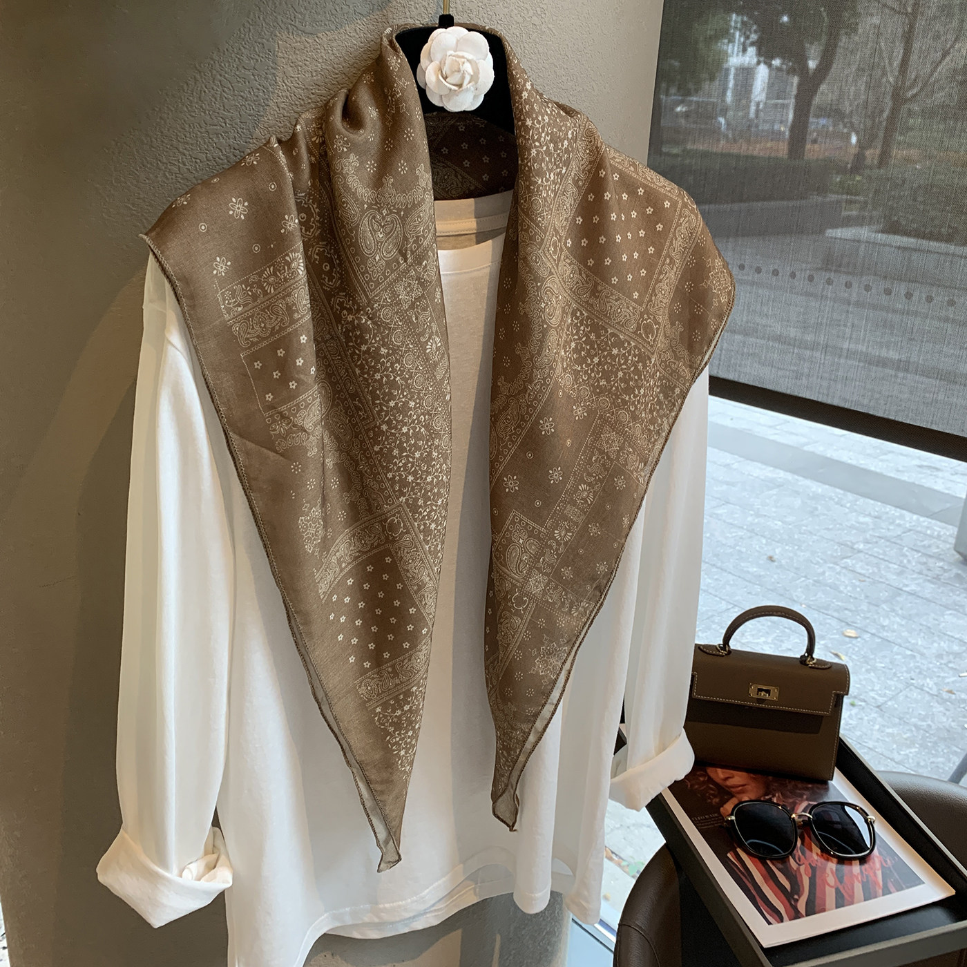 春季新款韩版腰果90大方巾披肩女夏季防晒护颈围巾高级感多功能,服饰配件/皮带/帽子/围巾,围巾/丝巾/披肩,淘宝优惠券,粉丝福利购,淘宝优惠卷