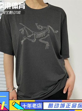 Arcteryx始祖鸟Cormac大LOGO男款轻量透气排汗速干短袖T恤