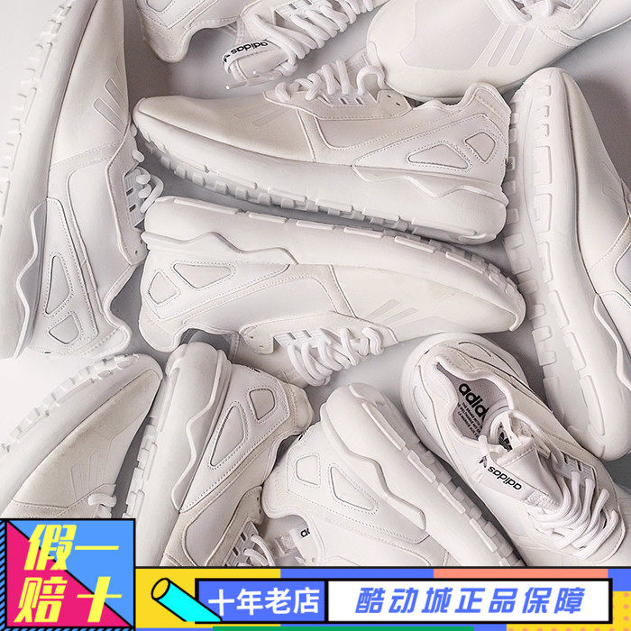 Adidas三叶草Tubular纯白纯黑武士小Y3纯黑经典跑鞋S83141 M19648