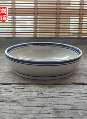 陶土推荐纯手工蒸饭盘菜盘蘸料盘