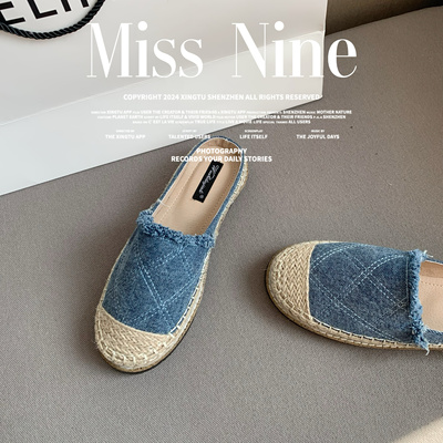 渔夫鞋女2025年春夏新款包头半拖鞋女懒人百搭厚底一脚蹬乐福女鞋