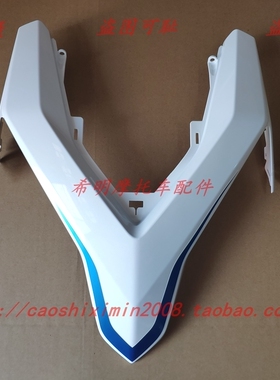 新大洲本田摩托车配件125T-31国三款裂行大鲨白色原装前面板实图