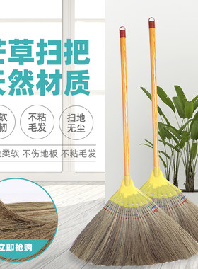 地面室内灰尘芒草扫把芦花芦苇扫帚家用材料老式笤帚头发家庭创意