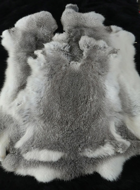 天然整张大兔皮老兔皮坐垫椅垫护膝家居摆件拍照摄影道具兔毛皮料