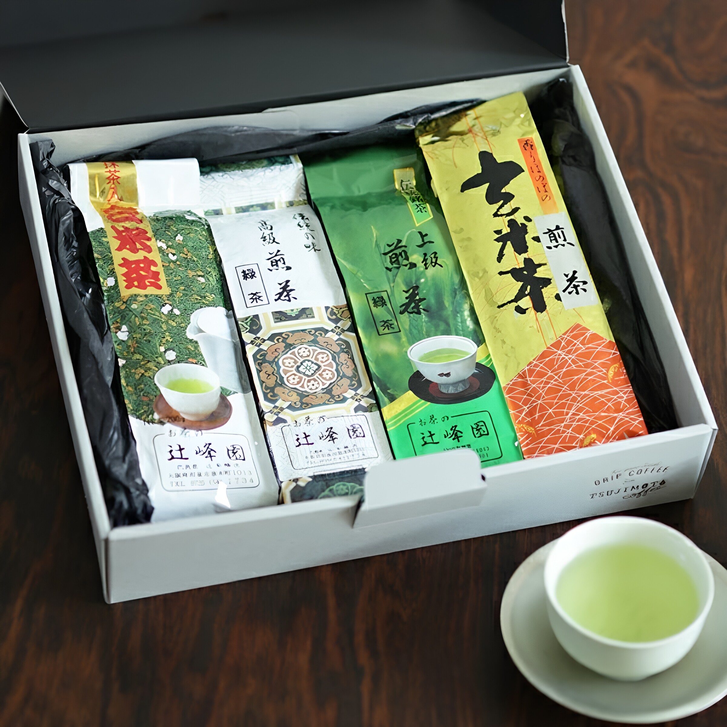 日本直邮匠之风味辻峰园谨制高级煎茶上级煎茶抹茶玄米茶 4小包装
