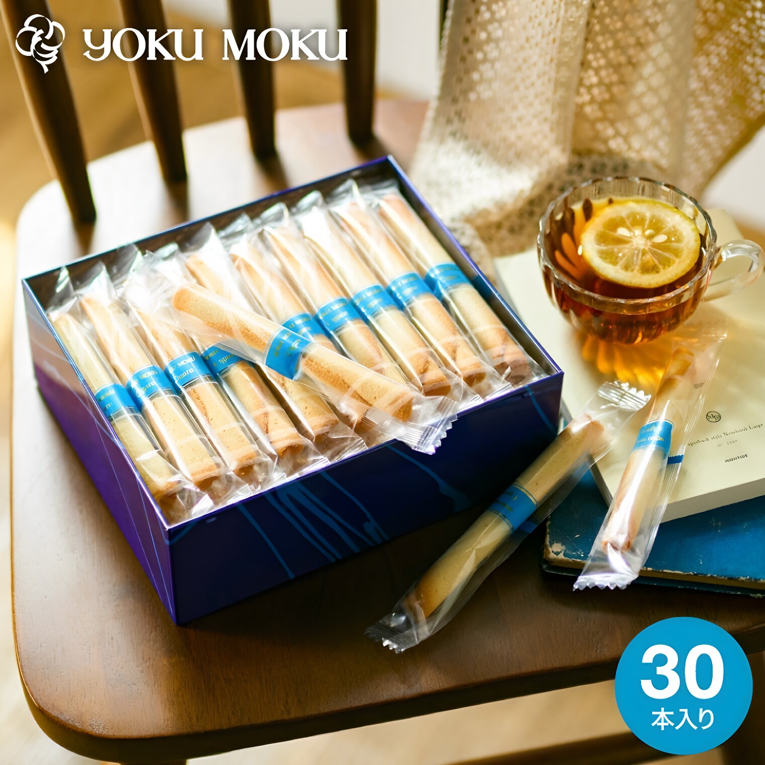 日本直邮 YOKU MOKU原味黄油蛋卷20条/30条 高島屋礼盒铁盒伴手礼