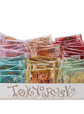 日本直邮 TOKYO RUSK 东京面包干48枚杏仁榛果大蒜砂糖枫糖苹果味