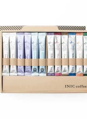 日本直邮INIC Coffee豪华咖啡礼盒速溶咖啡组合装 9种口味 共48条