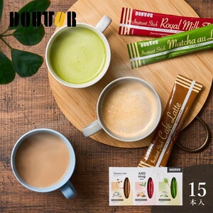 日本直邮 Doutor咖啡 速溶混合套装 咖啡拿铁 奶茶抹茶欧蕾15条装