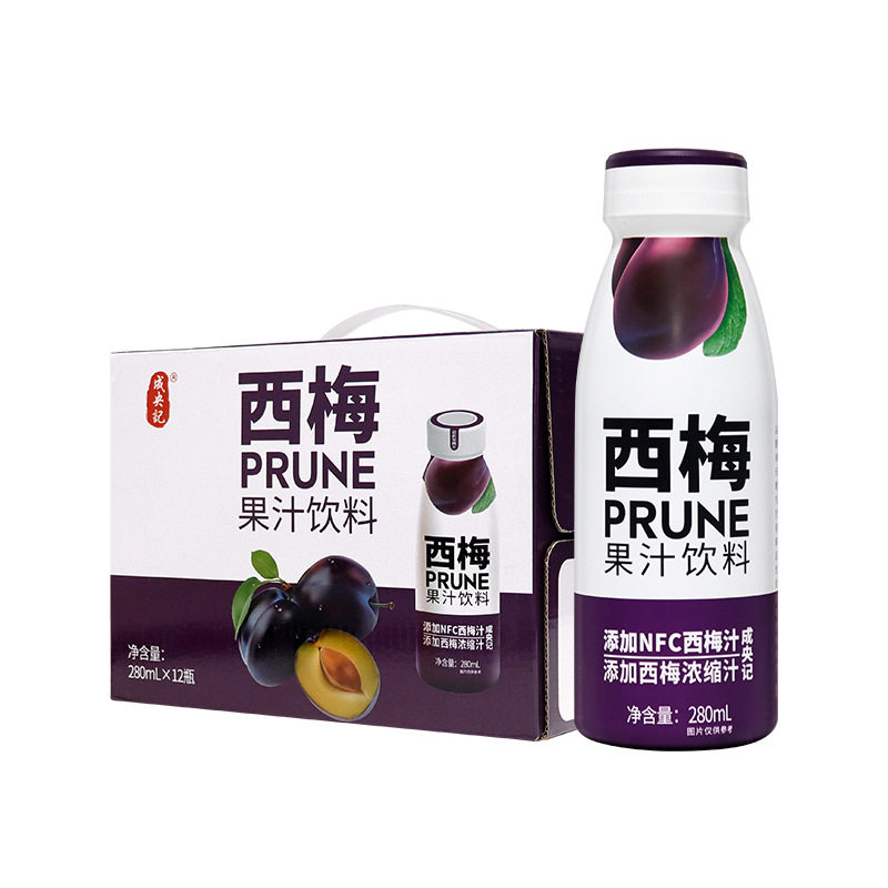 成央记西梅果汁饮料280ml*24瓶西梅汁冰杨梅清爽饮料