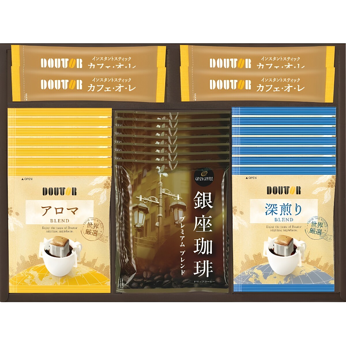 日本直邮 Doutor咖啡&银座咖啡 挂耳咖啡咖啡欧蕾 共25小包