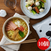 日本直邮北海道特产札幌円山动物园小熊盐味速食拉面礼物10袋