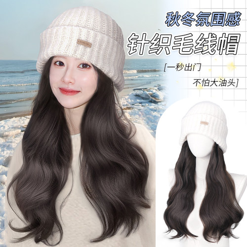 帽子假发一体时尚全头套2025新款