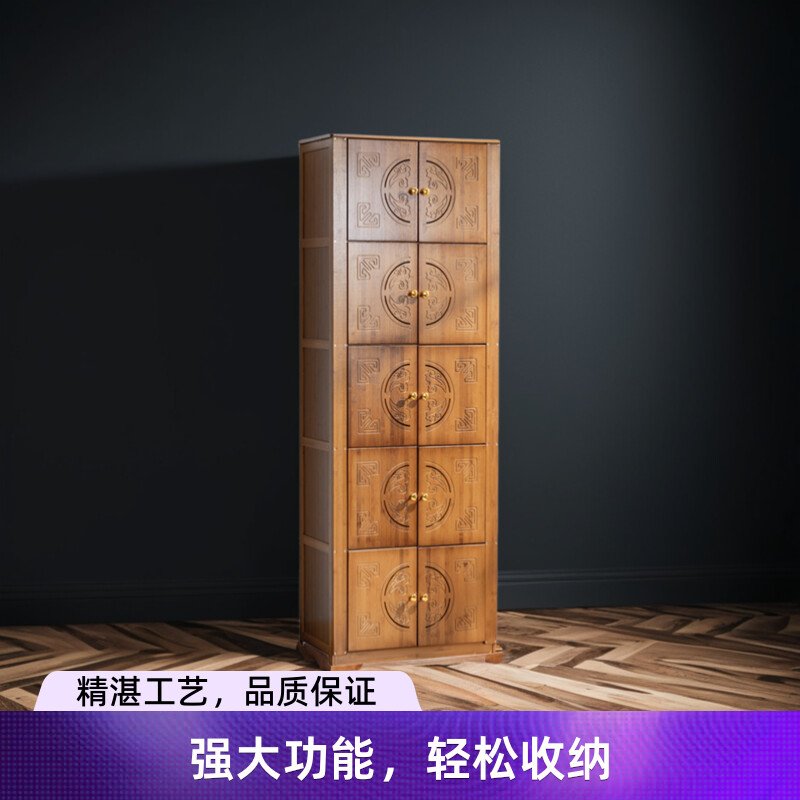 楠竹简易衣柜家用卧室出租房收纳