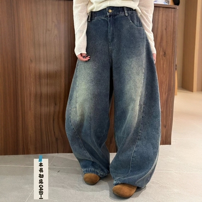 木易初见0481复古文艺风牛仔裤