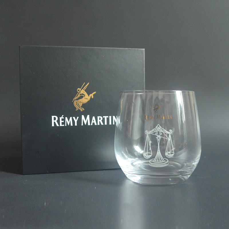 人头马酒杯威士忌杯白兰地酒杯小礼盒1只圆形送礼摆设收藏