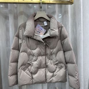 女装 冬季 时尚 立领短款 保暖白鸭绒羽绒服 012 妈妈装 2025新款