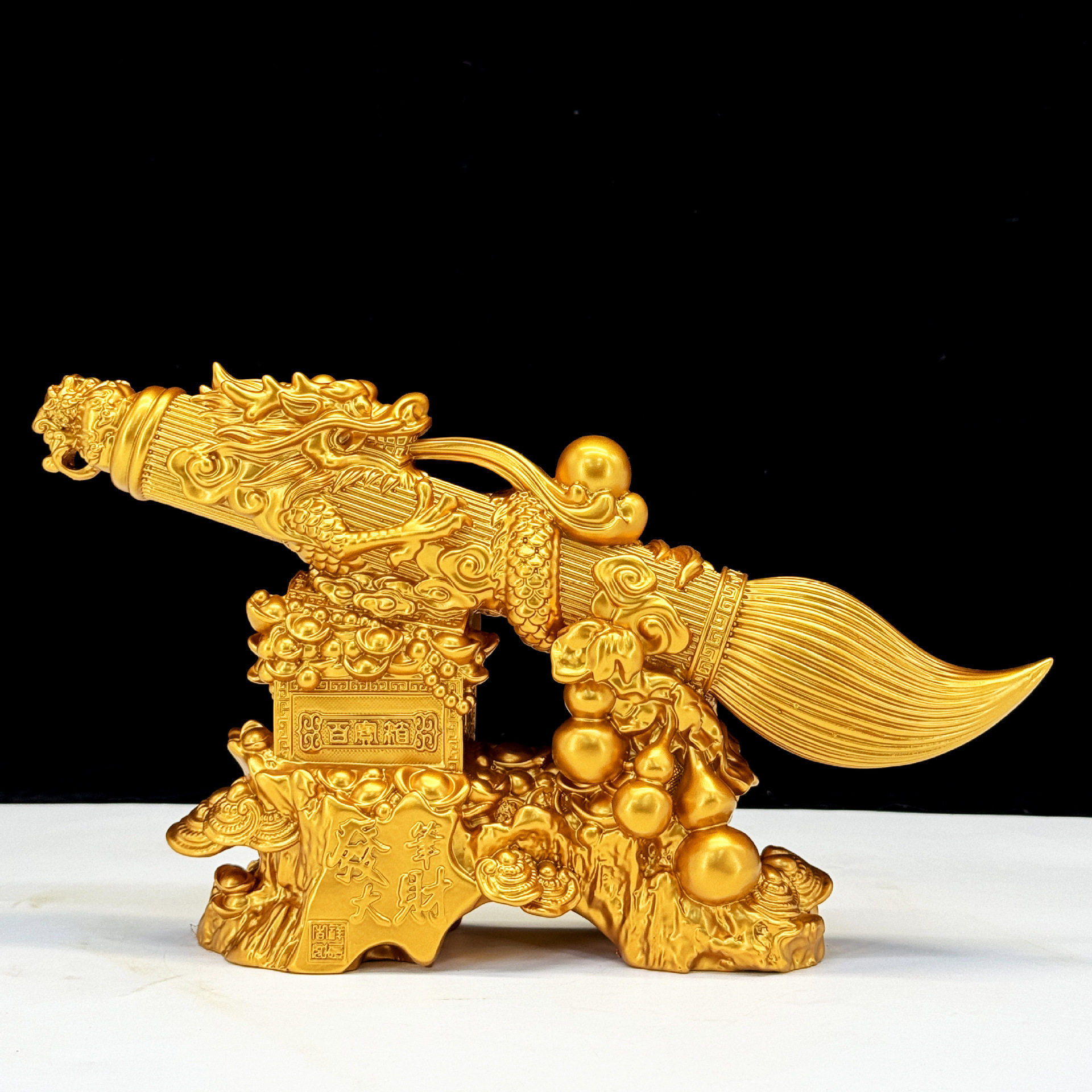 大笔招财金蟾发财笔摆件客厅办公室酒柜蟾蜍装饰公司乔迁开业礼品,家居饰品,桌面摆件,淘宝优惠券,粉丝福利购,淘宝优惠卷