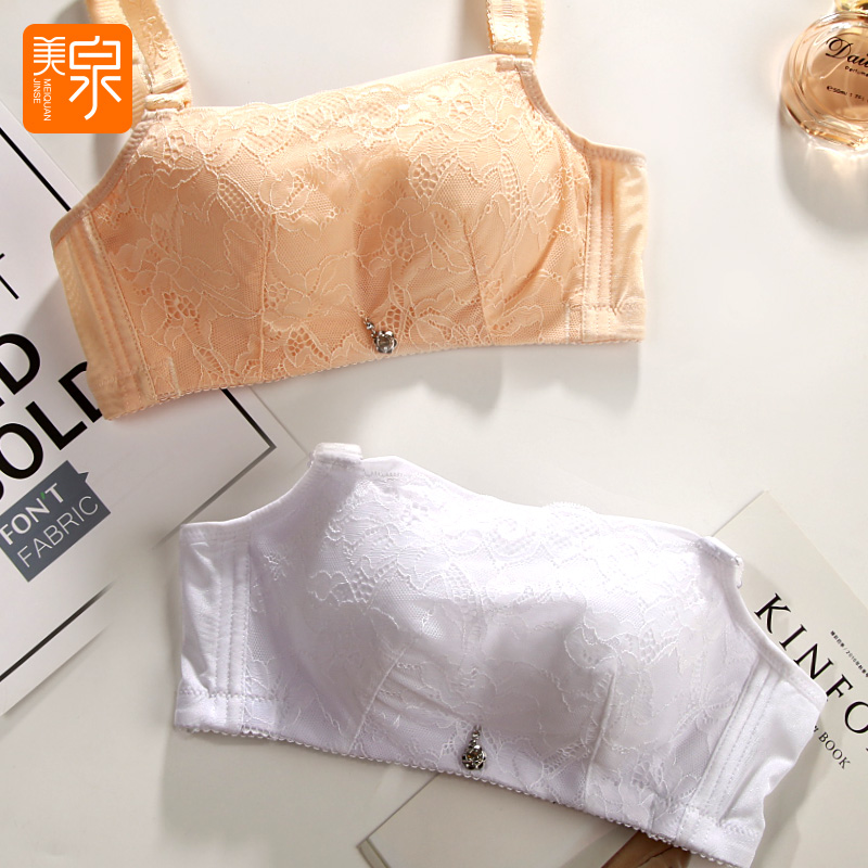 正品女加厚款四排扣抹胸式内衣 小胸聚拢裹胸无钢圈防走光文胸(非品牌)