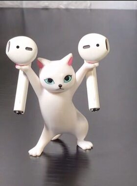 网红妖娆猫笔架耳机架可爱猫咪摆件搞笑笔托闺蜜礼物