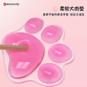 可爱猫爪果冻水晶护腕手托垫子手腕托水洗护手托鼠标垫滑鼠键盘托