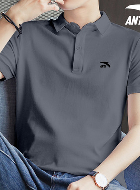 安踏polo衫男短袖夏季2026新款翻领t恤宽松商务半袖有领衣服男士