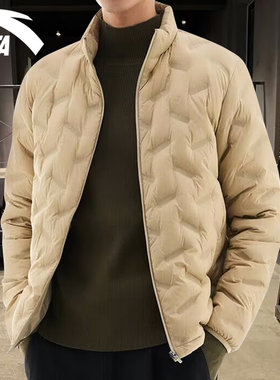 安踏立领男款羽绒服轻薄外套