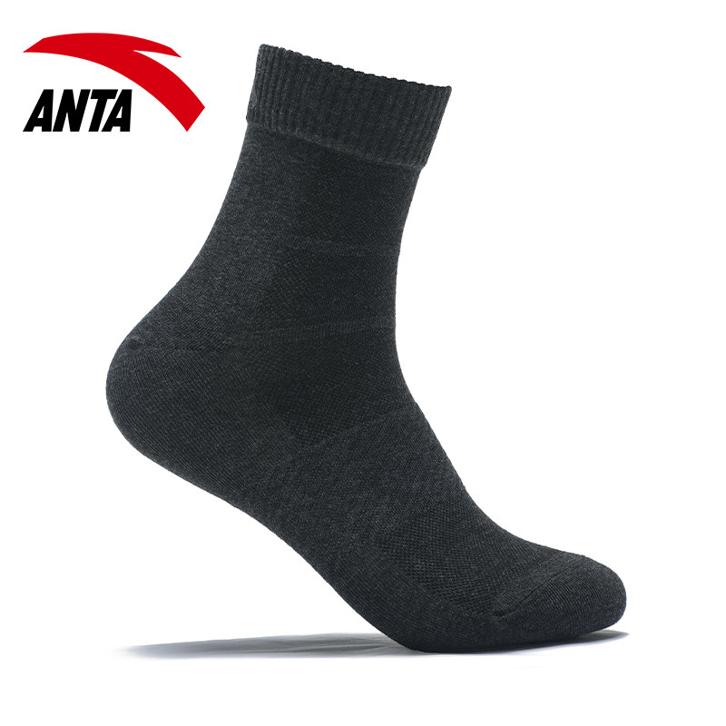 安踏运动袜男夏季透气长袜图片