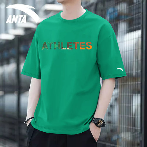 安踏青少年短袖T恤男透气运动服