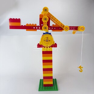 工程大塔吊大颗粒积木配件散件科教教具搭建比赛旋转吊塔拼装玩具