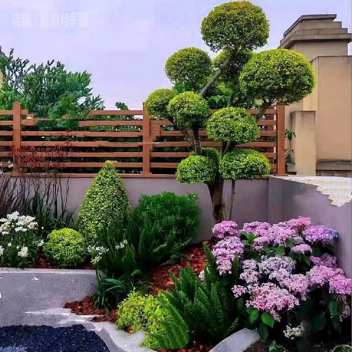 花园别墅花境植物搭配组合设计