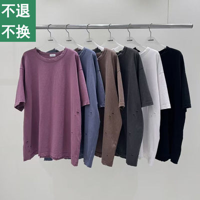 现货YOOM时尚个性破洞宽