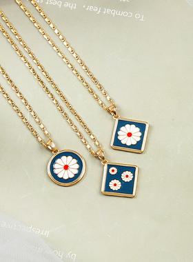 小雏菊毛衣链秋冬配饰复古港风