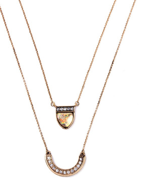 多层欧美复古水晶吊坠时尚饰品