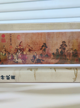 辽宁博物馆文创名画镇馆之宝冰箱贴洛神赋画卷轴流沙礼物手办
