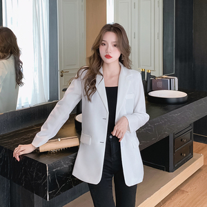 RM613#白色西装外套女韩版宽松爆款休闲西服高级设计感小众新