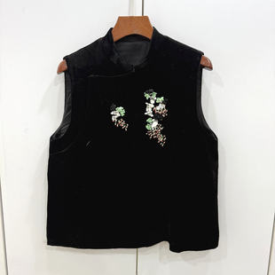 26650欧洲站26早春新款国风立领年轻版新中式高级感减龄马甲外套