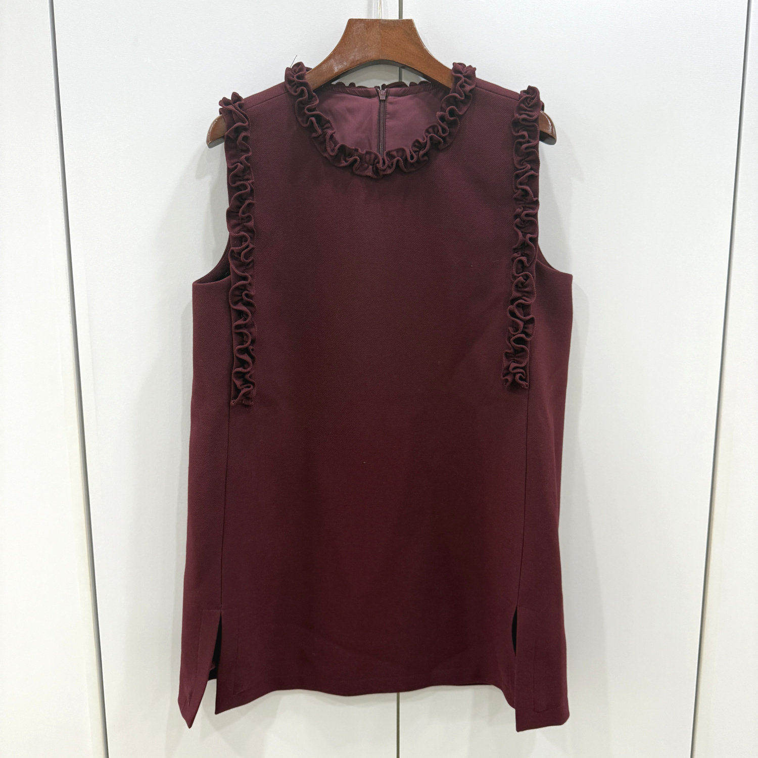 19753-HLS26欧洲站26春订木耳花边开叉洋气减龄小个马甲背心短裙,女装/女士精品,连衣裙,淘宝优惠券,粉丝福利购,淘宝优惠卷