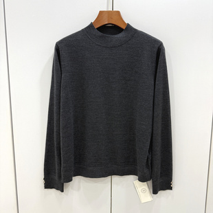 打底衫 366 显瘦羊毛针织衫 口立领弹力修身 2558欧洲站25冬订纽扣袖