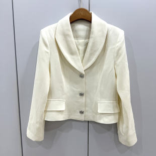 外套女 纯色西装 MX26316欧洲站2026春时尚 单排扣简约百搭显瘦短款