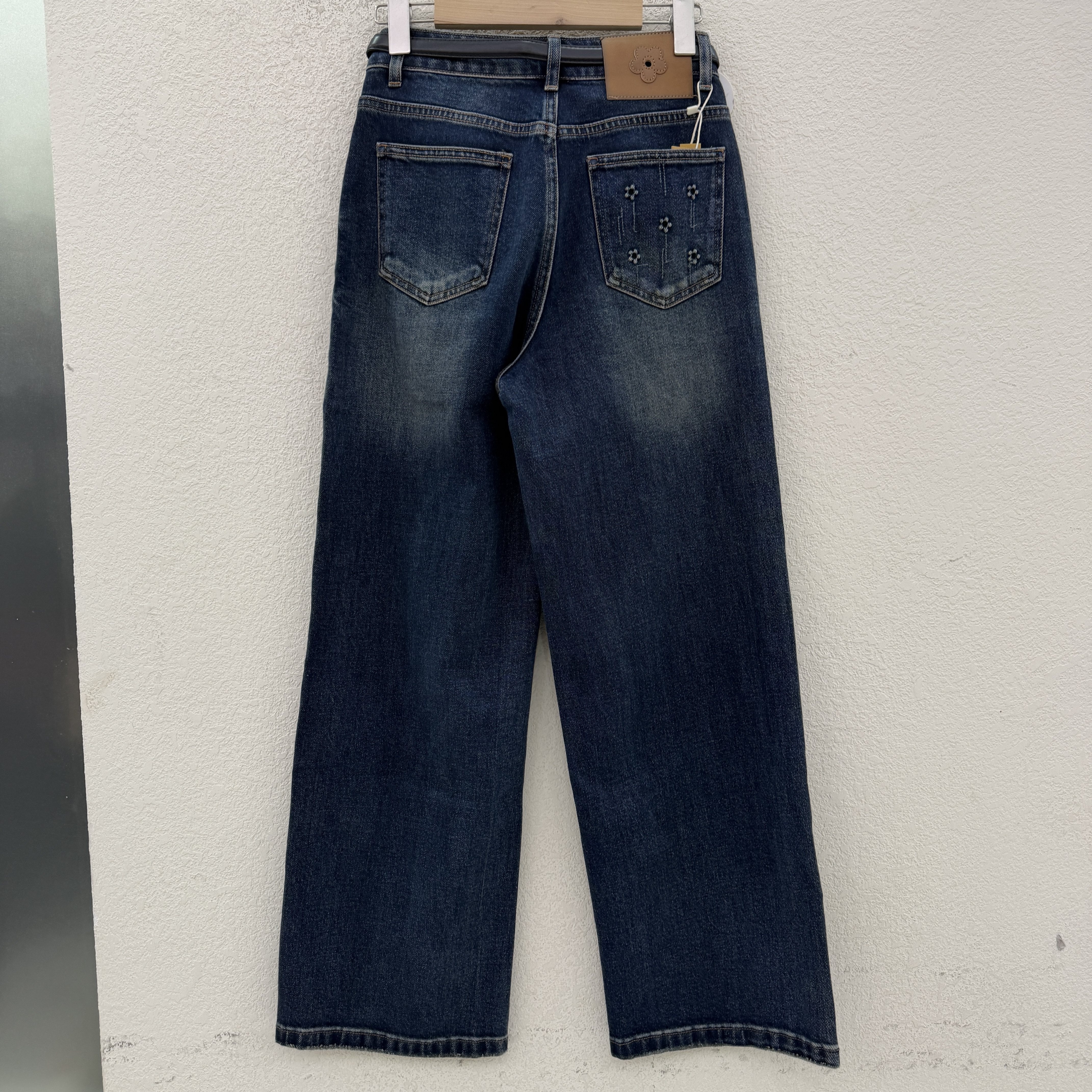 2026秋款N FASHION JEANS韩酷莱5551牛仔裤女高腰印花皮标直筒裤