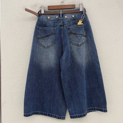 Jeans韩酷莱66363夏韩版显瘦百搭薄料七分筒裤女宽松牛仔阔腿裤
