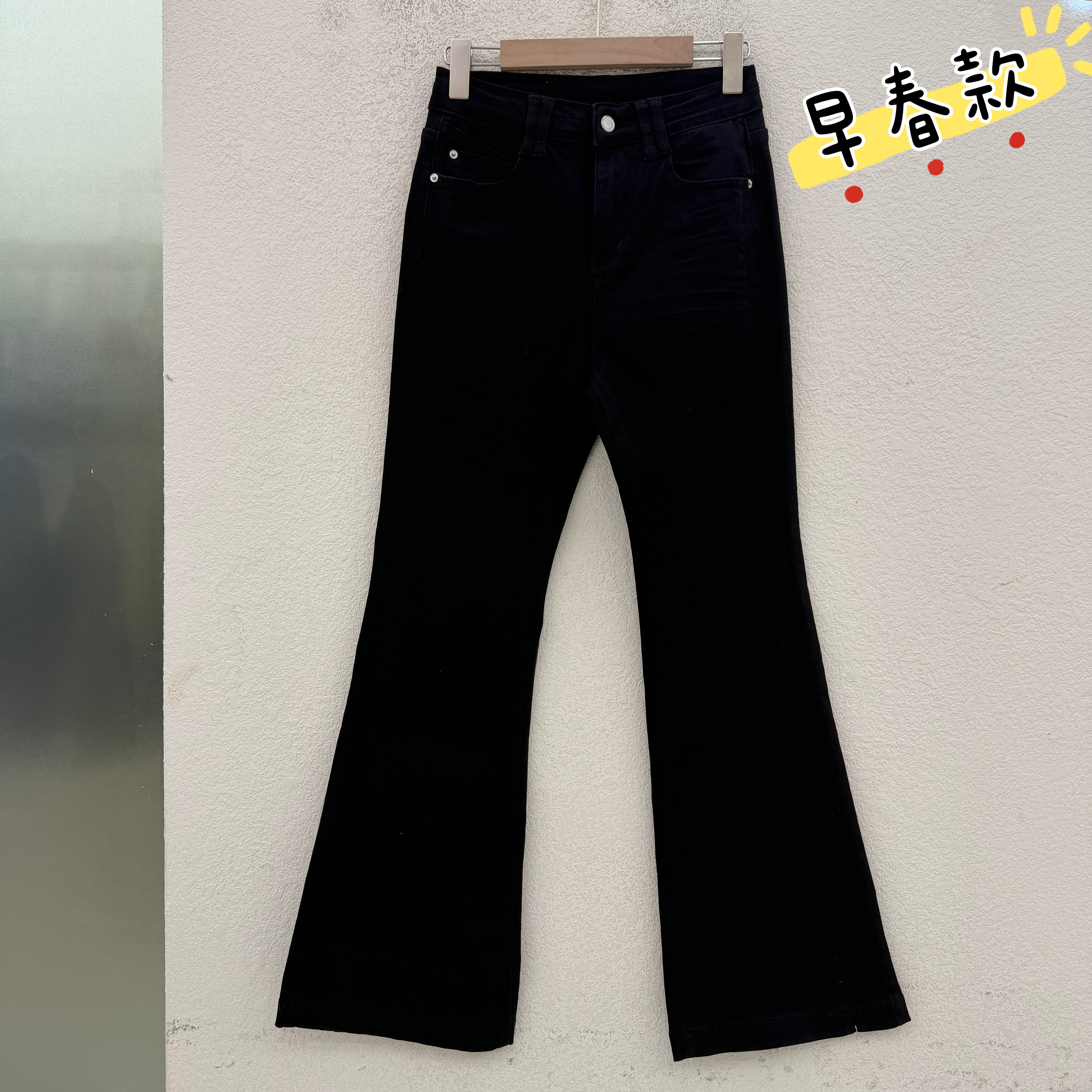 JEANS佐拿 芭度玄风8626高腰牛仔微喇裤女修身高弹力喇叭裤春秋